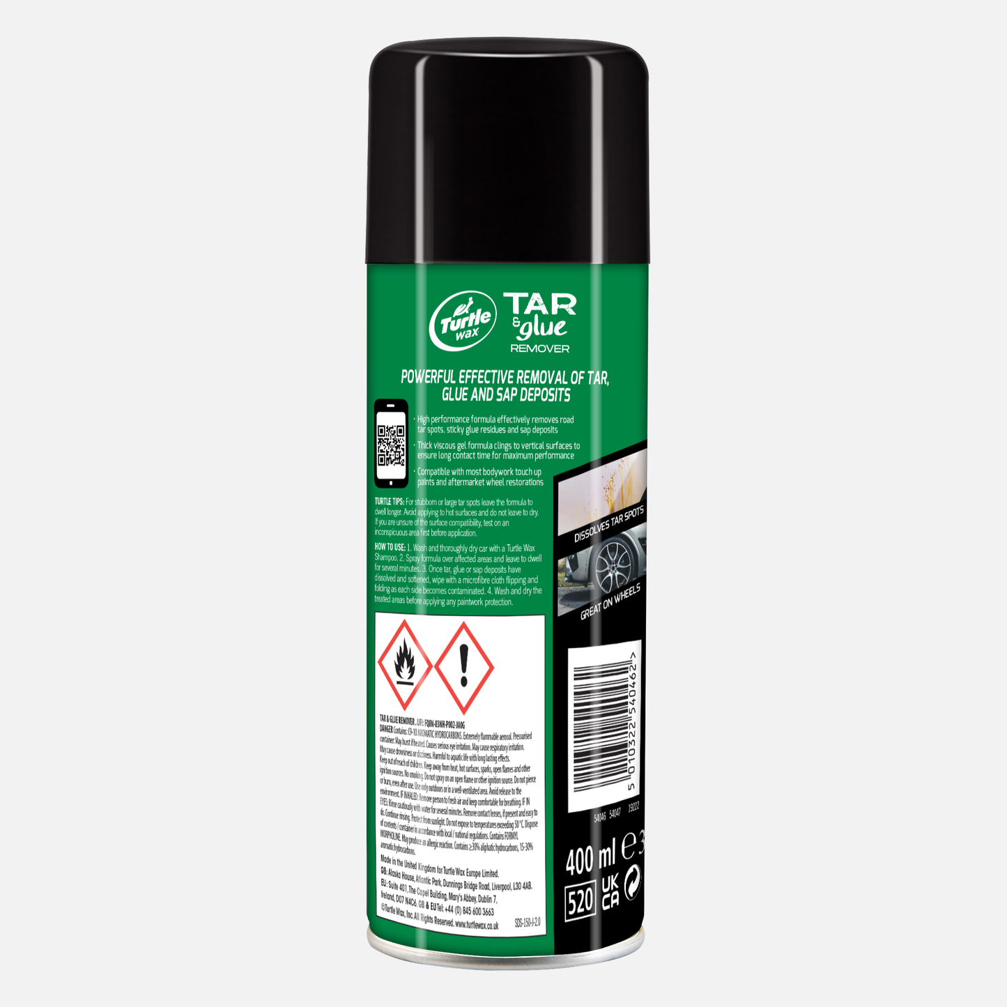 Turtle Wax Tar & Glue Remover 400ml. Vehicle tar, sap & glue spot remover. Safe for Indian auto paint & wheels. Easy application.