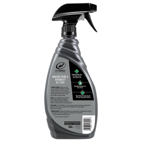 Turtle Wax Hybrid Solutions कार के लिए गीला सिरेमिक वैक्स, बेहतर चमक, टिकाऊ और पानी से बचाव. मेड इन यूएसए.