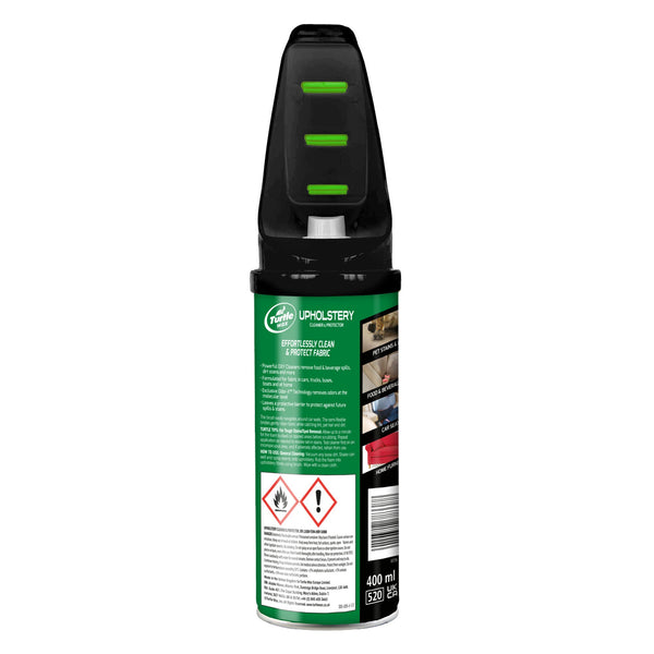 Turtle Wax upholstery cleaner, 400ml, ideal for car seats and home furniture. Effortlessly clean fabric from pet stains.