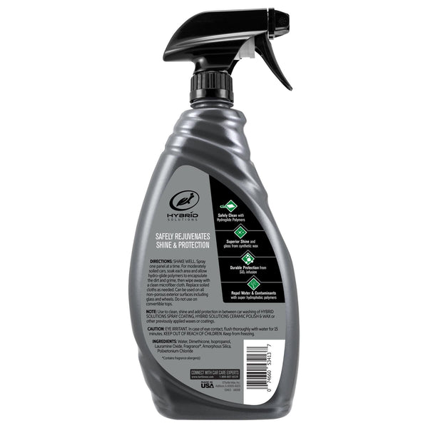 Turtle Wax Hybrid Solutions: Ceramic wax detailer for car shine & protection. Water repellent, with SiO2. Turtle runs with gloss!