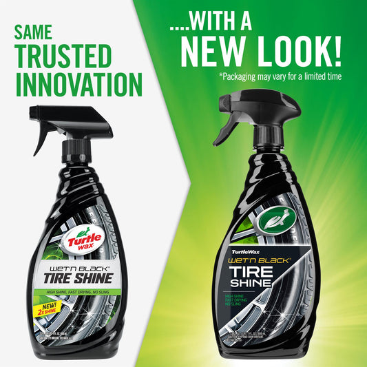 Turtle Wax tire shine for car, bike. High shine, fast drying. No sling. Available in India.
