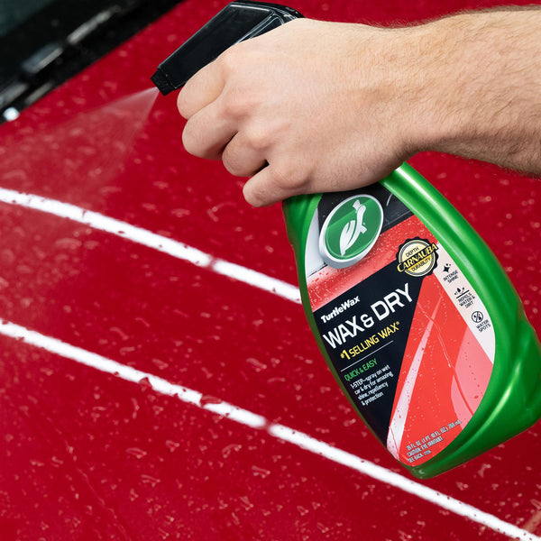 Turtle Wax Wax & Dry कार शाइन स्प्रे। आसान और तेज़ इस्तेमाल, चमकदार फिनिश के लिए।