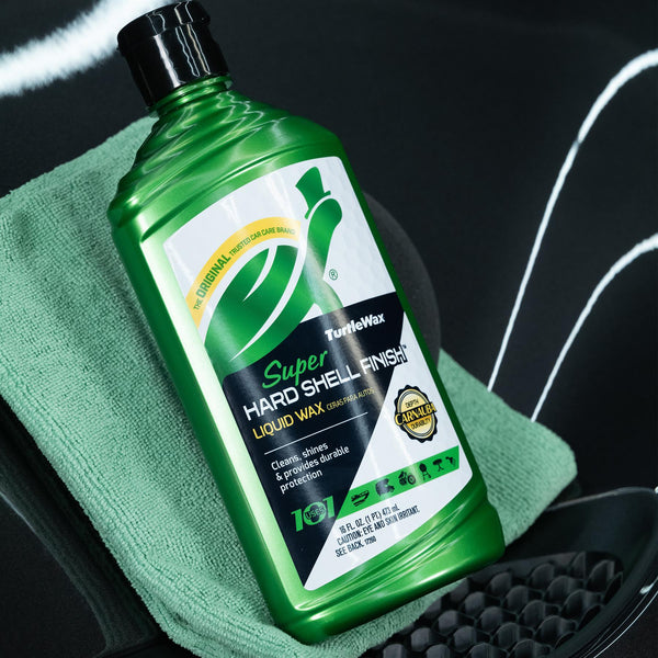 Turtle Wax Super Hard Shell Liquid Wax (473ml). Best car polish for a lasting shine & protection. Perfect for Indian roads & weather.