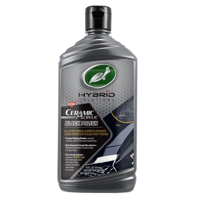Turtle Wax Hybrid Solutions Ceramic Acrylic Black Polish enhances dark car paint. Car care for a deep shine & scratch removal. Auto detailing. Turtle Wax Hybrid Solutions Ceramic Acrylic Black Polish enhances dark car paint. Car care for a deep shine & scratch removal. Auto detailing.