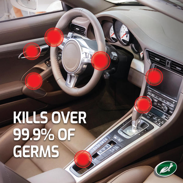 Turtle Wax: Car interior cleaner for dashboard, steering wheel, and gear shift. Kills 99.9% germs, ensuring car hygiene.
