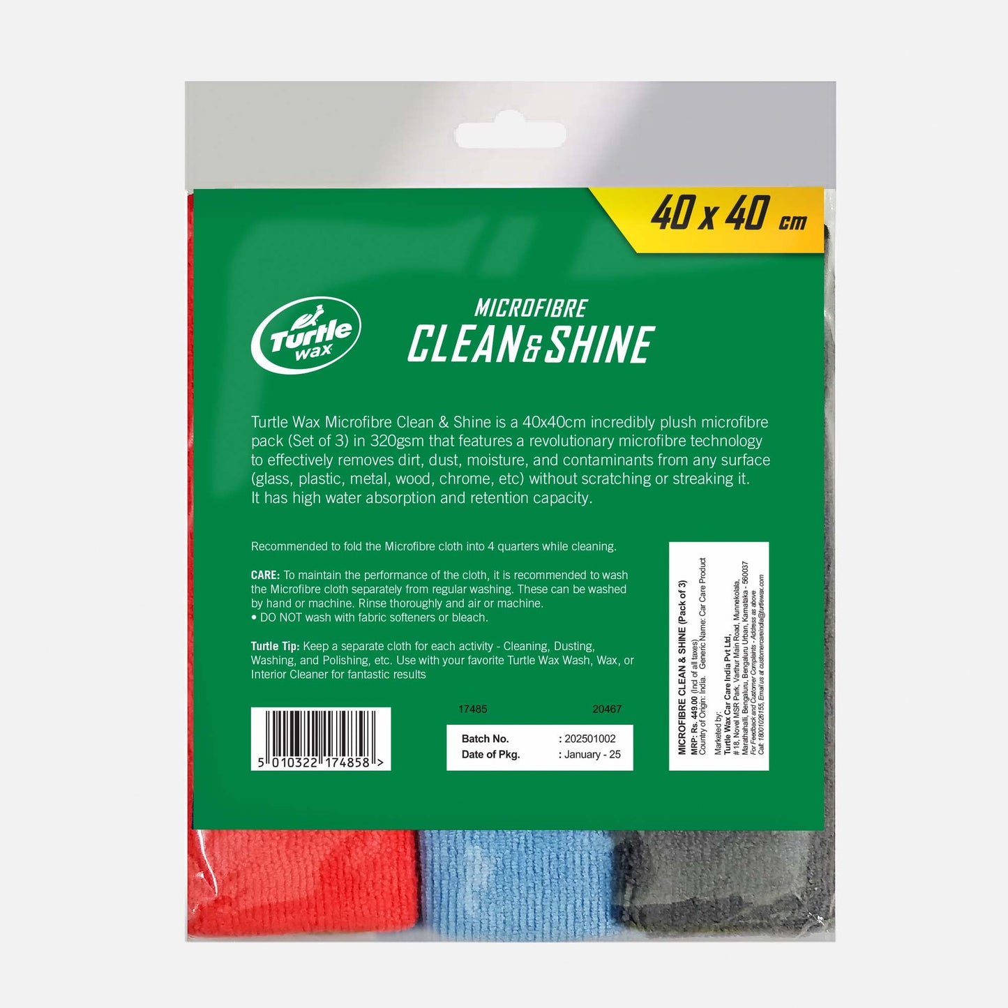 Microfibre Clean & Shine (Pack of 3)