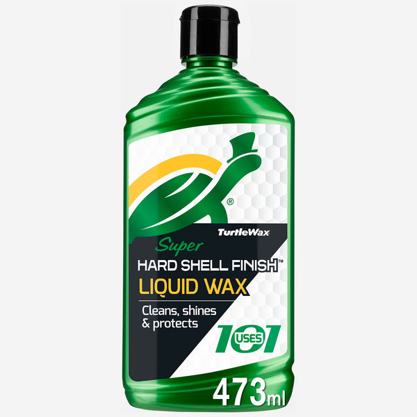 Turtle Wax Super Hard Shell Liquid Wax, 473ml bottle. Car cleaning liquid wax for a super shine in India.