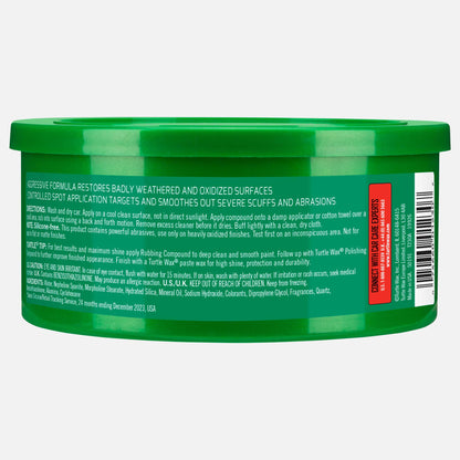Turtle Wax Rubbing Compound for cars; Aggressive formula for weathered, oxidized surfaces. Deep cleans, smooths. Great for Indian cars!
