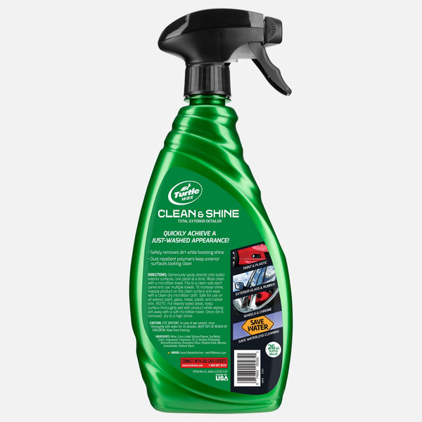 Turtle Wax: Exterior detailer spray (769ml) for car cleaning in India. Safe for paint, glass, & wheels. Waterless cleaning.