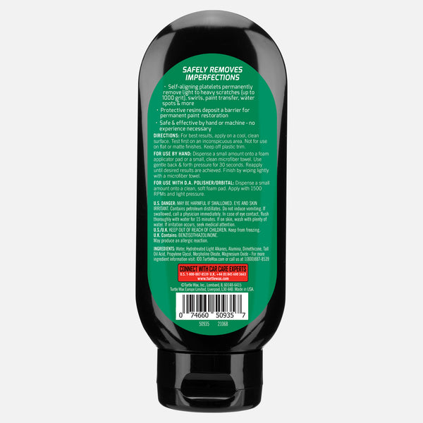 Turtle Wax Scratch Repair bottle. Safely removes scratches, paint transfer. Easy hand or machine use. Car detailing, Indian auto care.