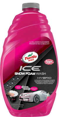 Turtle Wax ICE Snow Foam Wash for cleaning cars in India. Ph-balanced formula with bubble gum scent.