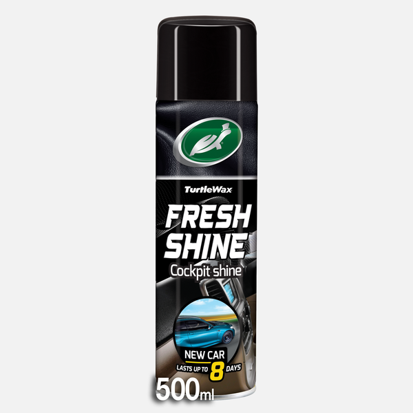 Turtle Wax Fresh Shine provides cockpit shine & 8-day car freshening. Interior care for an enduring 