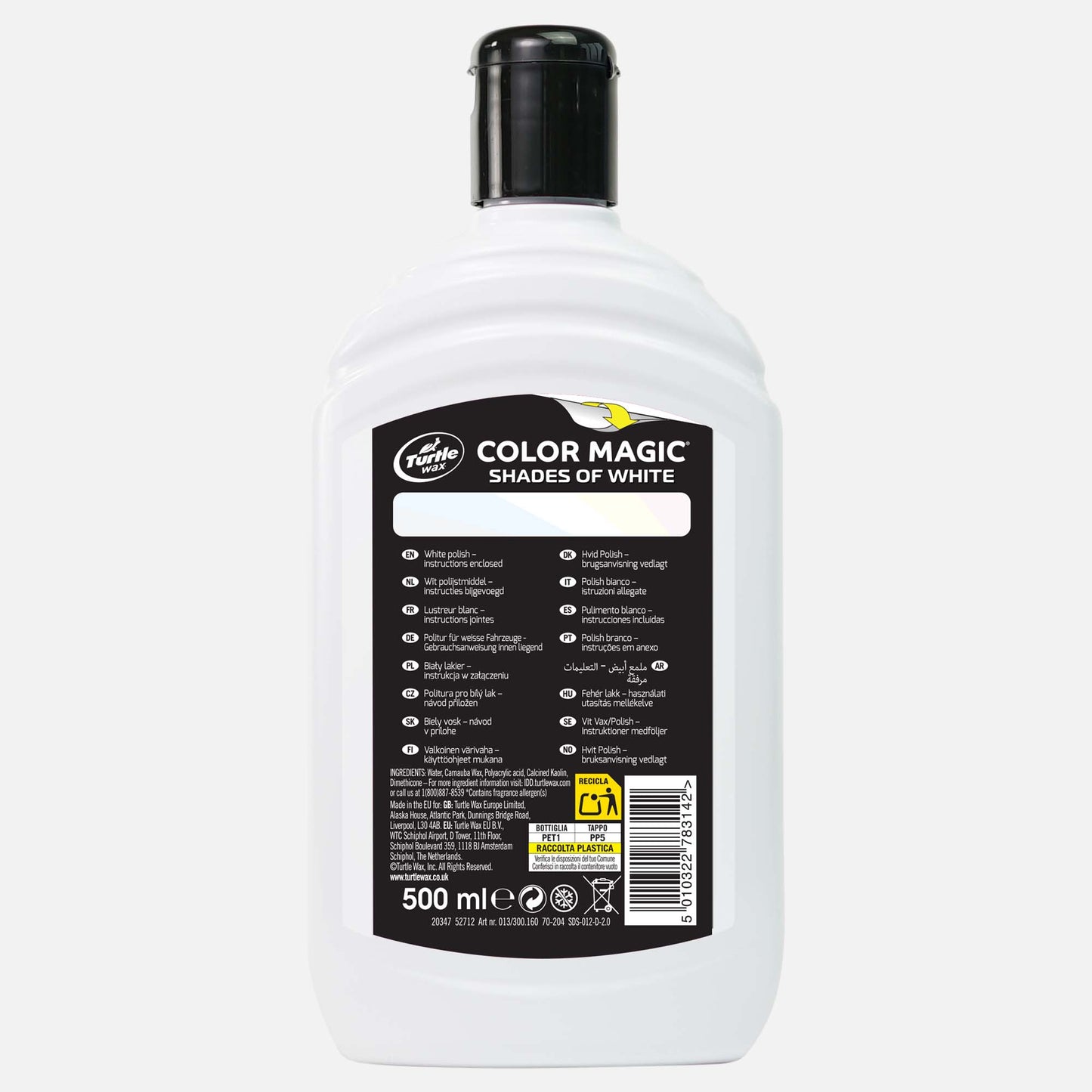 Turtle Wax Color Magic Shades of White: Car polish to restore white car paint luster. Easy application. 500ml bottle for Indian cars.