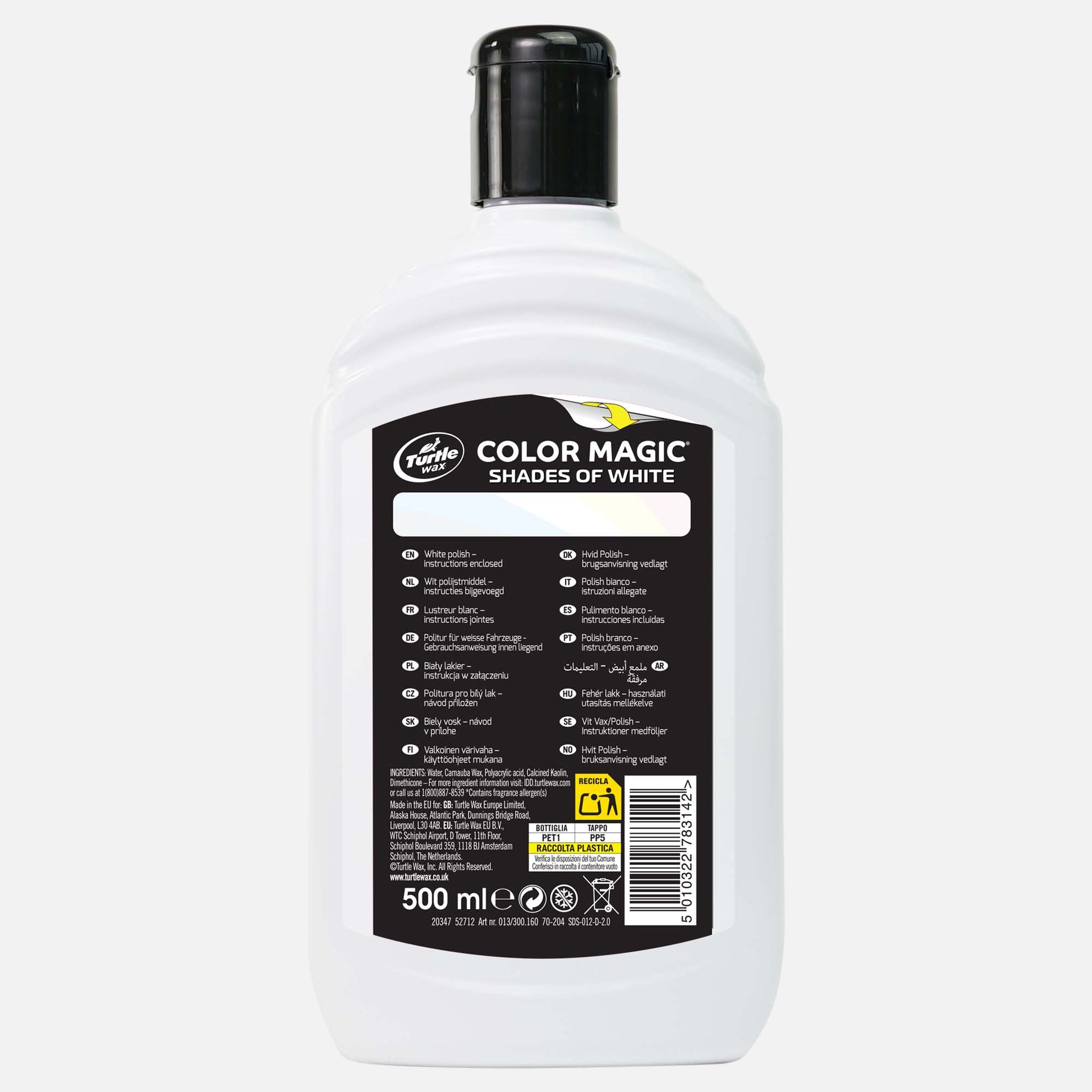 Turtle Wax Color Magic Shades of White: Car polish to restore white car paint luster. Easy application. 500ml bottle for Indian cars.