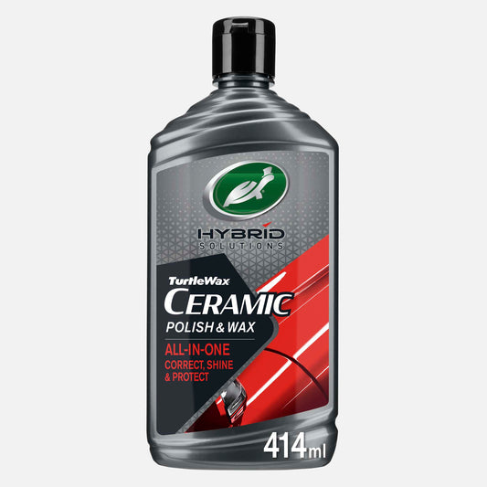 Turtle Wax Hybrid Solutions ceramic car polish & wax (414ml) for scratch removal & shine. Ideal for car detailing in India.