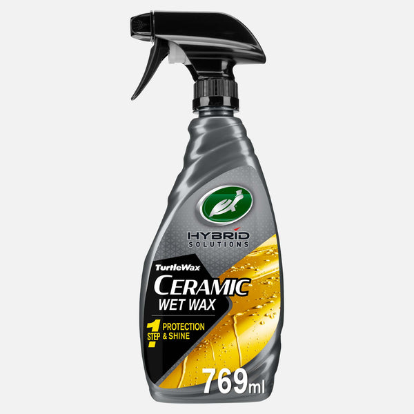 Turtle Wax Hybrid Ceramic Wet Wax, 769ml. त्वरित चमक & सुरक्षा! गीली सतह पर स्प्रे करें, सुखाएं। (Turtle Wax car care in Hindi)