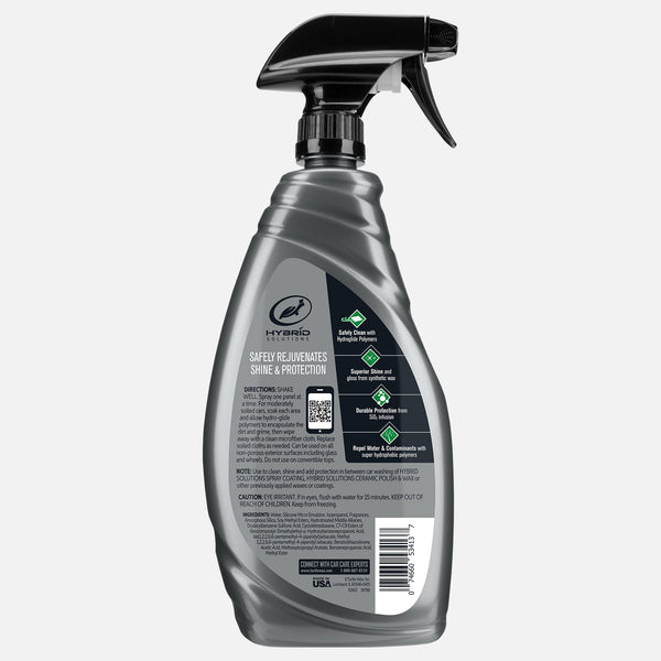 Turtle Wax Hybrid Solutions: Ceramic wax detailer for car shine & protection. Water repellent, with SiO2. Turtle runs with gloss!