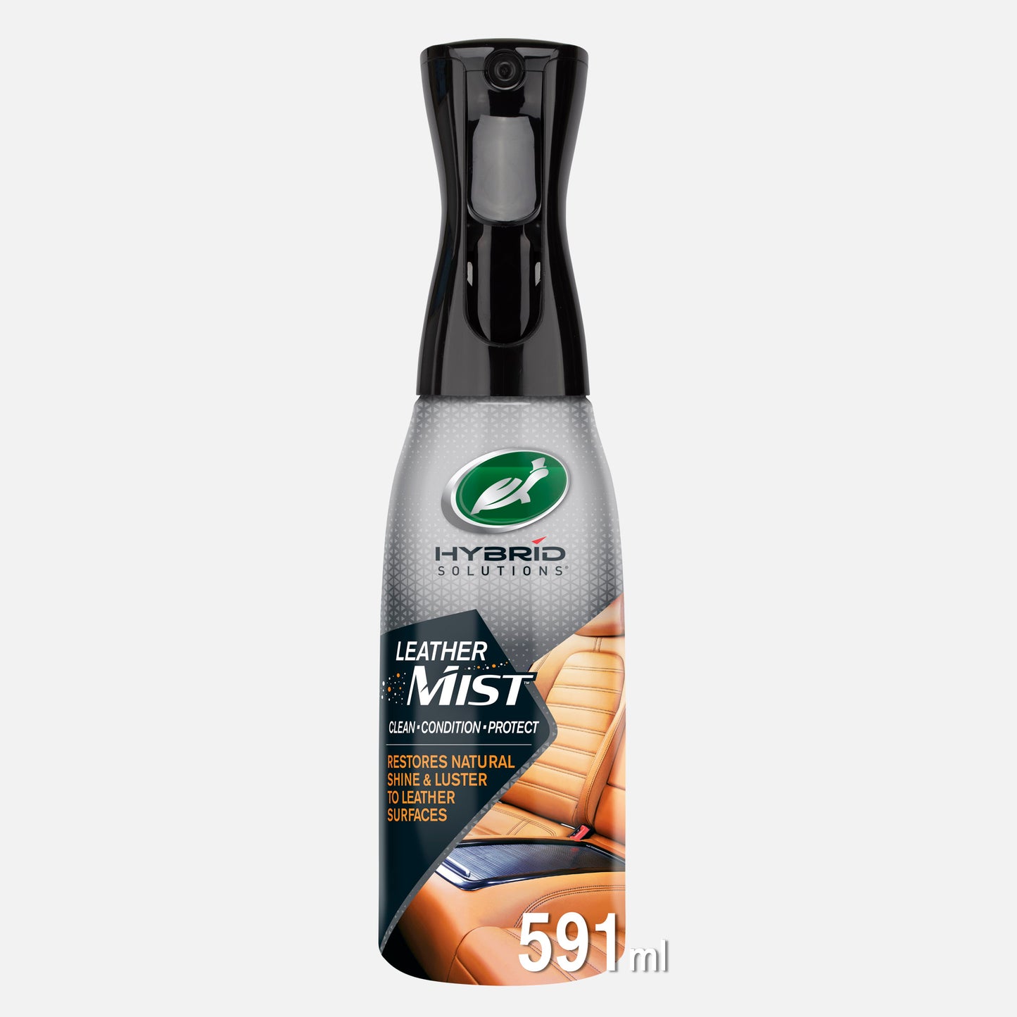 Turtle Wax Hybrid Solutions Leather Mist. Cleans, conditions & protects. For leather shine & luster in Indian weather.