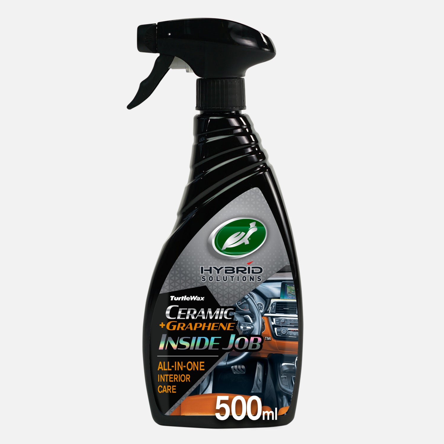 Turtle Wax Ceramic + Graphene "Inside Job" spray for auto interior care. Ultimate cleaner, protector, and conditioner. Made for Bharat.