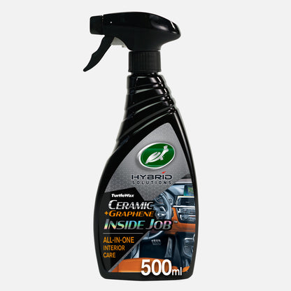Turtle Wax Ceramic + Graphene "Inside Job" spray for auto interior care. Ultimate cleaner, protector, and conditioner. Made for Bharat.