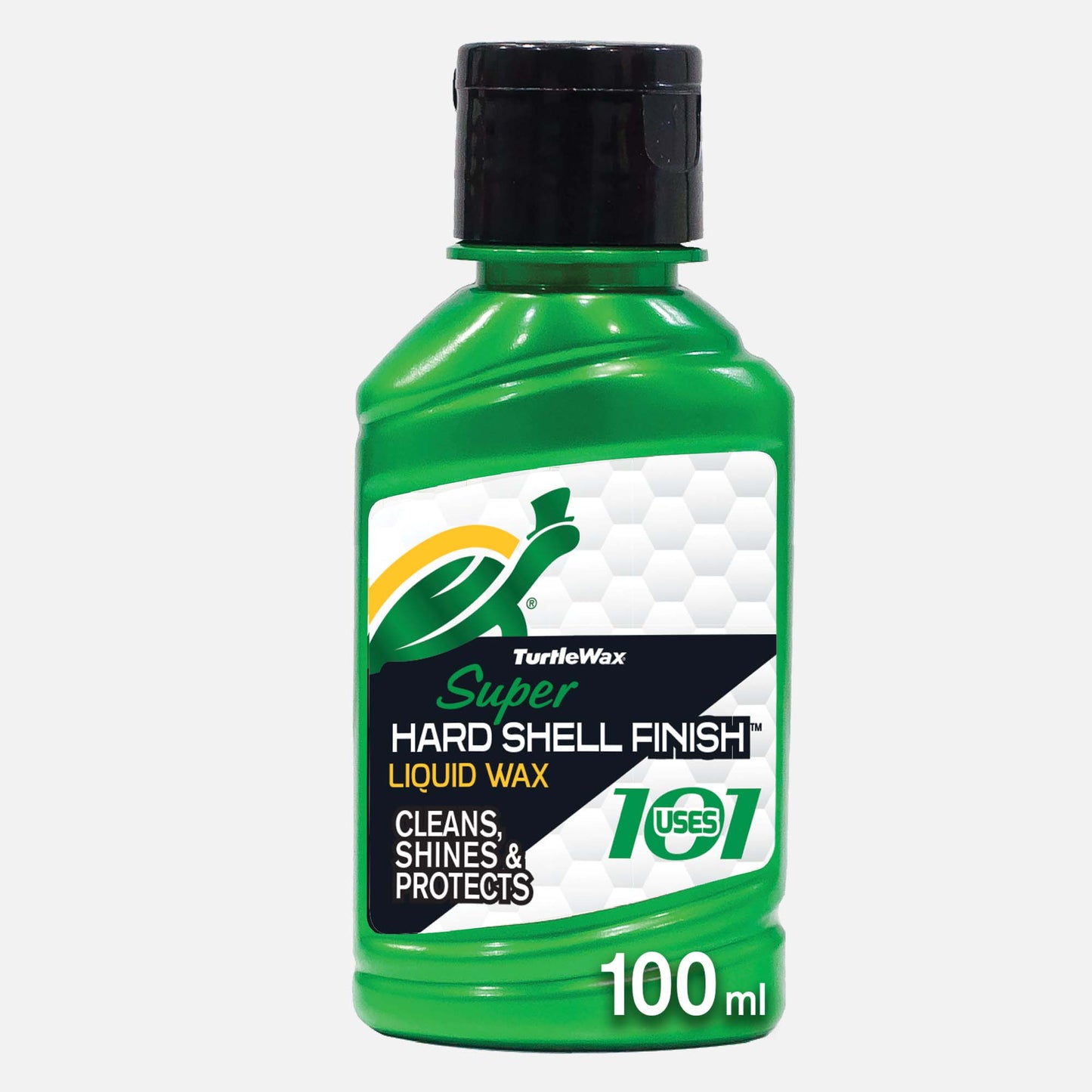 Turtle Wax Super Hard Shell Finish Liquid Wax in a 100ml green bottle offers shine & protection. Trusted for car care in India.