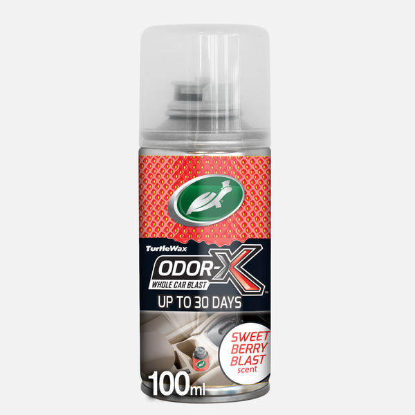 Turtle Wax Odor-X Sweet Berry fragrance car freshener spray. Eliminates bad smells in your auto with berry scent in India.