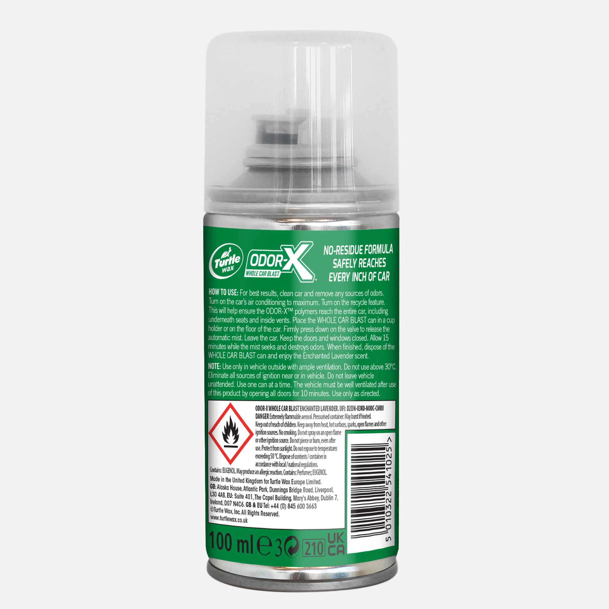 Turtle Wax Odor-X Whole Car Blast Lavender 100ml. Car odour eliminator for a fresh, clean fragrance in India.