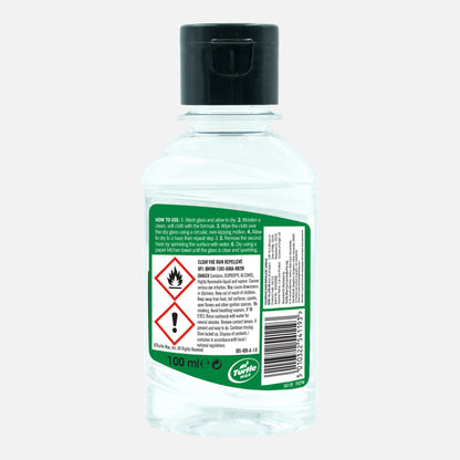Turtle Wax rain repellent 100ml bottle. Car glass treatment for visibility during rains. Easy to apply auto detailing product in India.