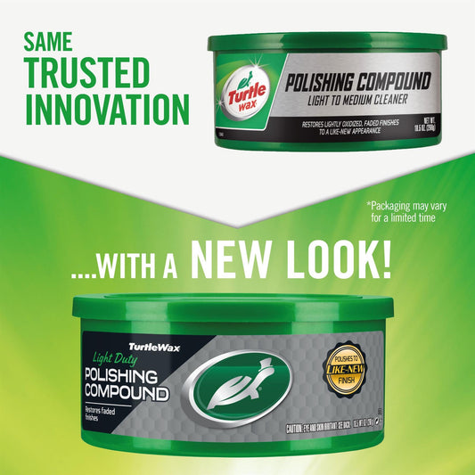 Turtle Wax Light Duty Polishing Compound, 298gm. For restoring faded finishes and lightly oxidized surfaces in India. New Look!