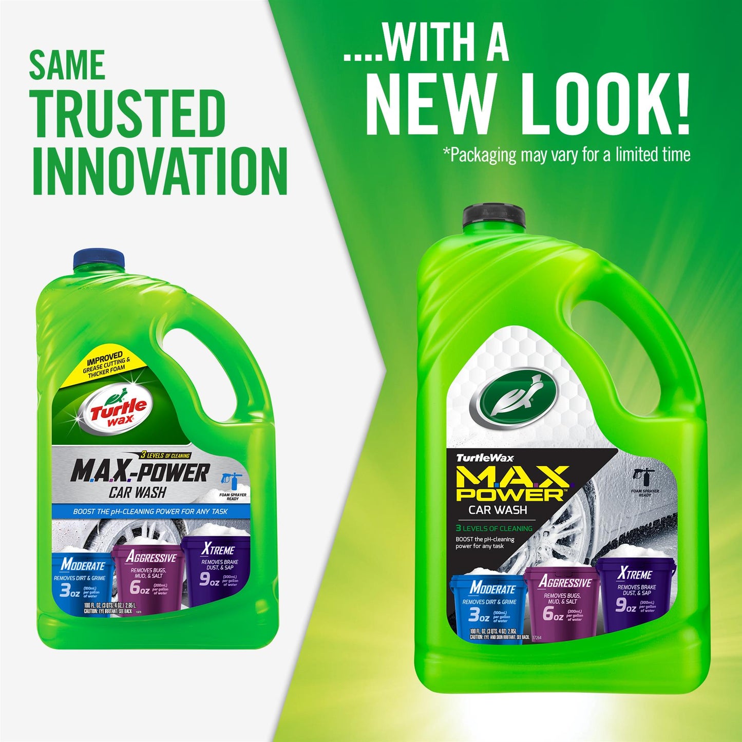 Turtle Wax MAX Power Car Wash: pH cleaning for grime, bugs, brake dust. 3-level cleaning. Car care India. New look packaging.