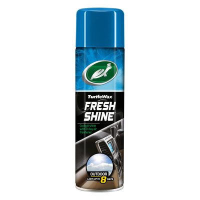Turtle Wax Fresh Shine outdoor, 8-day air freshener for car cockpit shine, available in India.