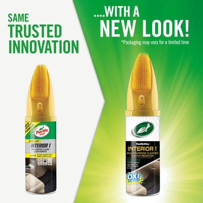 Turtle Wax Interior 1 cleaner with brush applicator. Effective for car interior cleaning and stain removal in India.