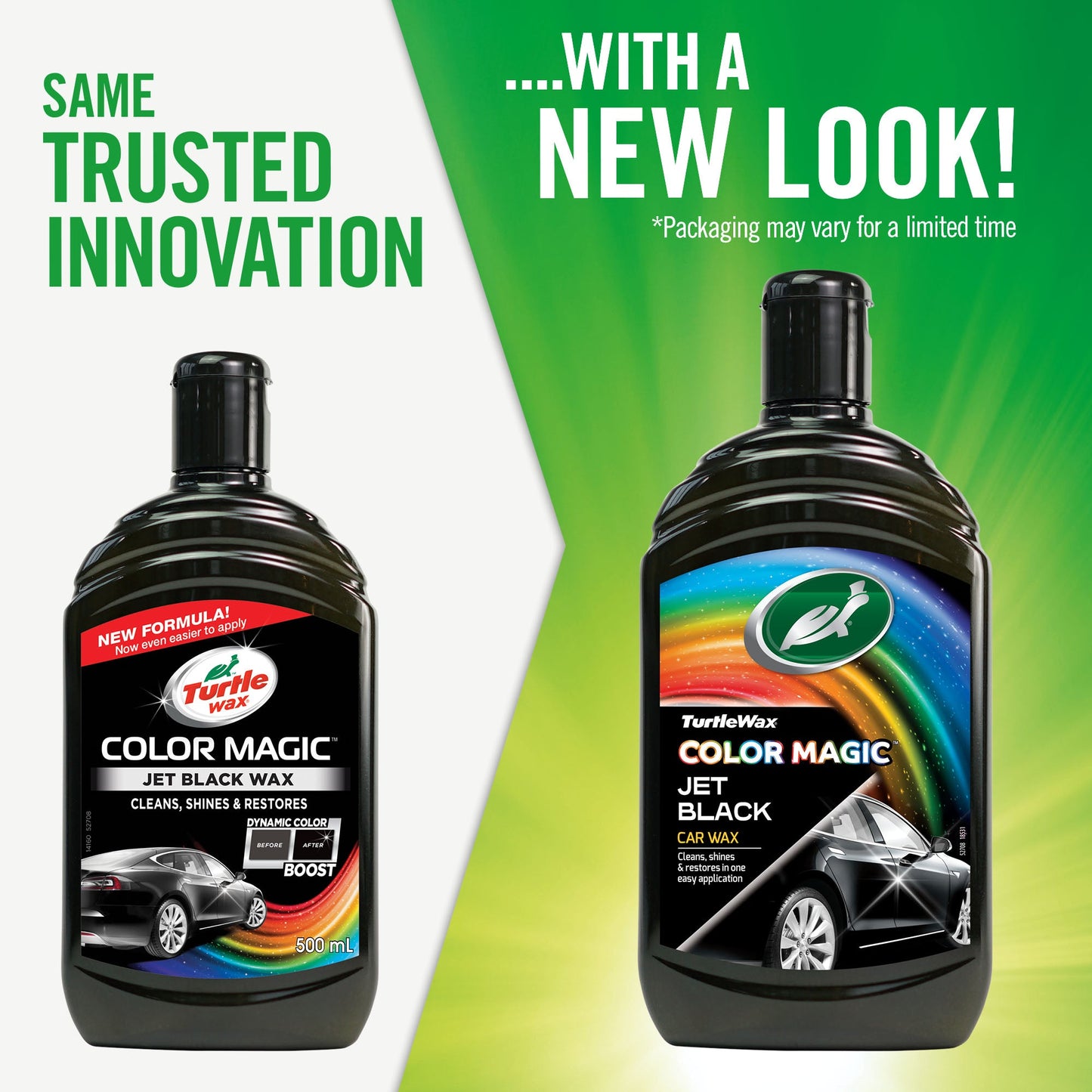 Turtle Wax Color Magic Jet Black car wax bottle. Cleans, shines, and restores colour. New formula for easy application.  #CarCare #AutoDetailing