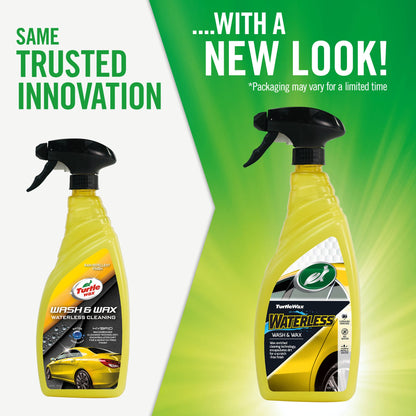 Turtle Wax Waterless Wash & Wax gives a scratch-free finish. Convenient waterless cleaning for cars, perfect for Indian roads.