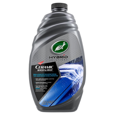 Turtle Wax Hybrid Solutions Ceramic Wash & Wax, 1.42L. Car cleaning solution for shine and protection. Ceramic wax coating.