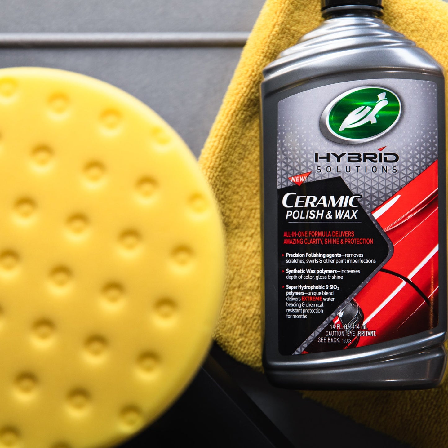 Turtle Wax Hybrid Solutions Ceramic Polish & Wax 414ml. Car scratch remover, paint shine & protection for Indian cars.