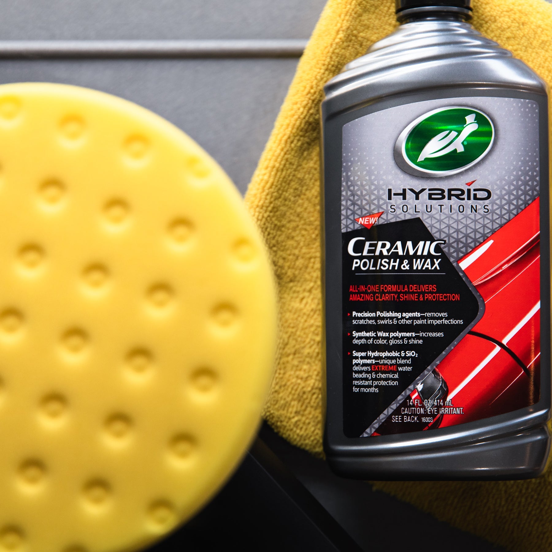 Turtle Wax Hybrid Solutions Ceramic Polish & Wax 414ml. Car scratch remover, paint shine & protection for Indian cars.