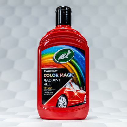 Turtle Wax Color Magic Radiant Red for cars. Polish for red cars, cleans, shines, restores. Automotive product from India.