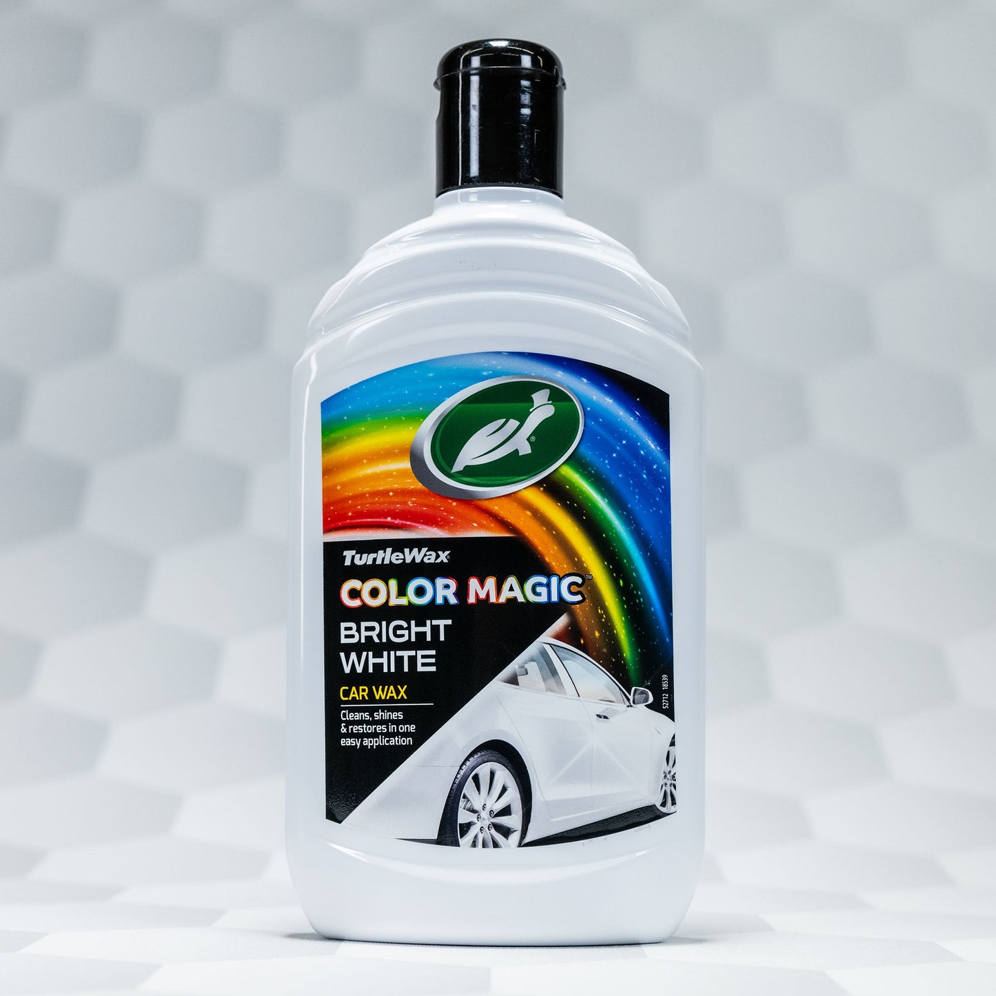 Turtle Wax Color Magic Bright White wax bottle for white cars. Car care product for cleaning and shine in India.