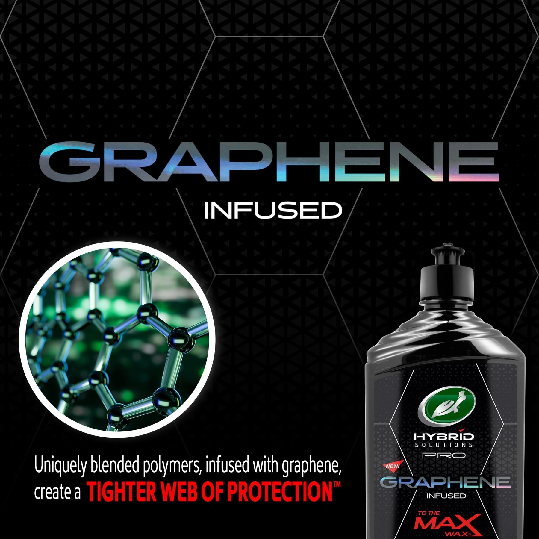 Turtle Wax Hybrid Solutions Pro Graphene Max Wax 414ml protects with graphene infusion.
