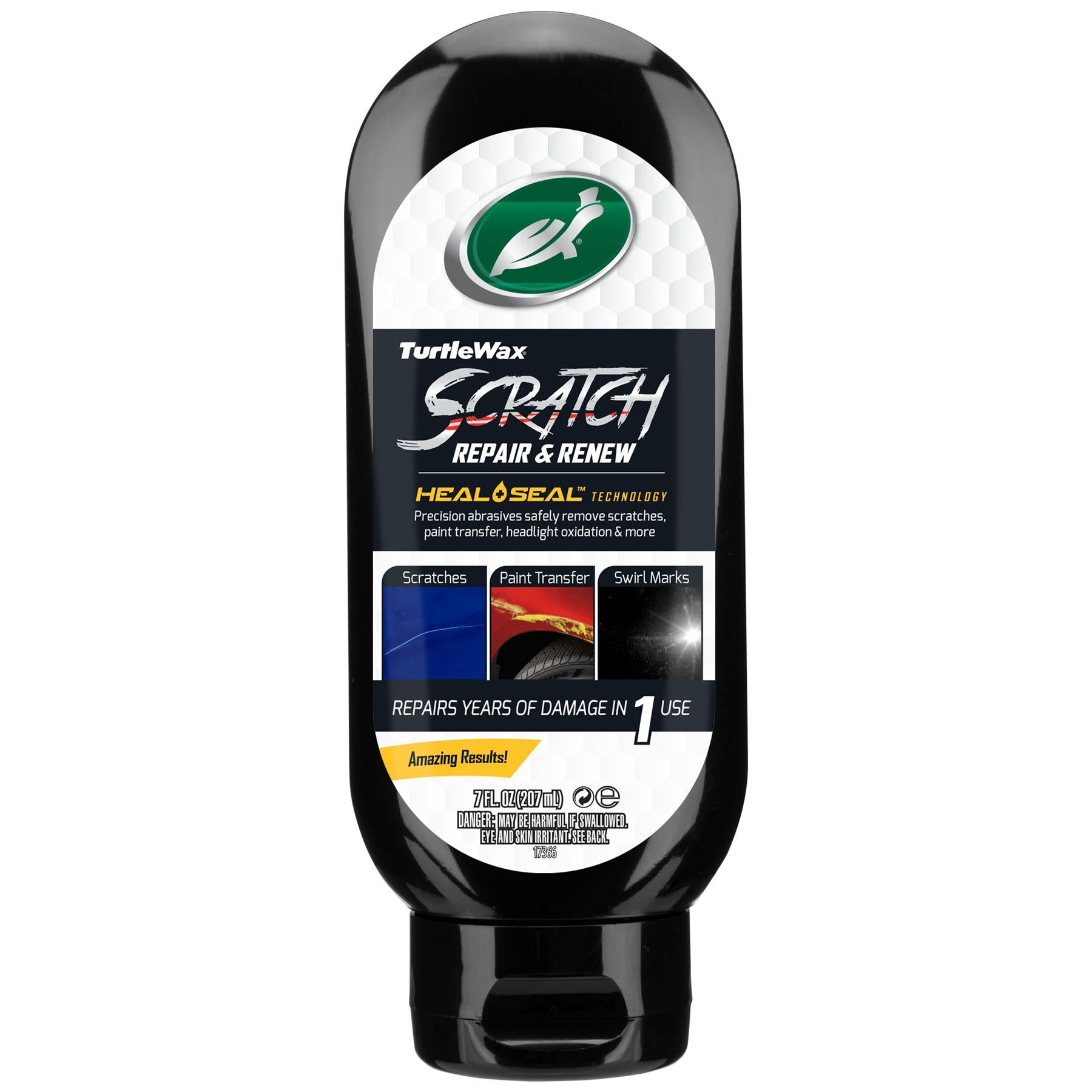 Turtle Wax Scratch Repair & Renew, 207ml. Fix car scratches, paint transfer & swirl marks easily. Heal & Seal tech for amazing results!